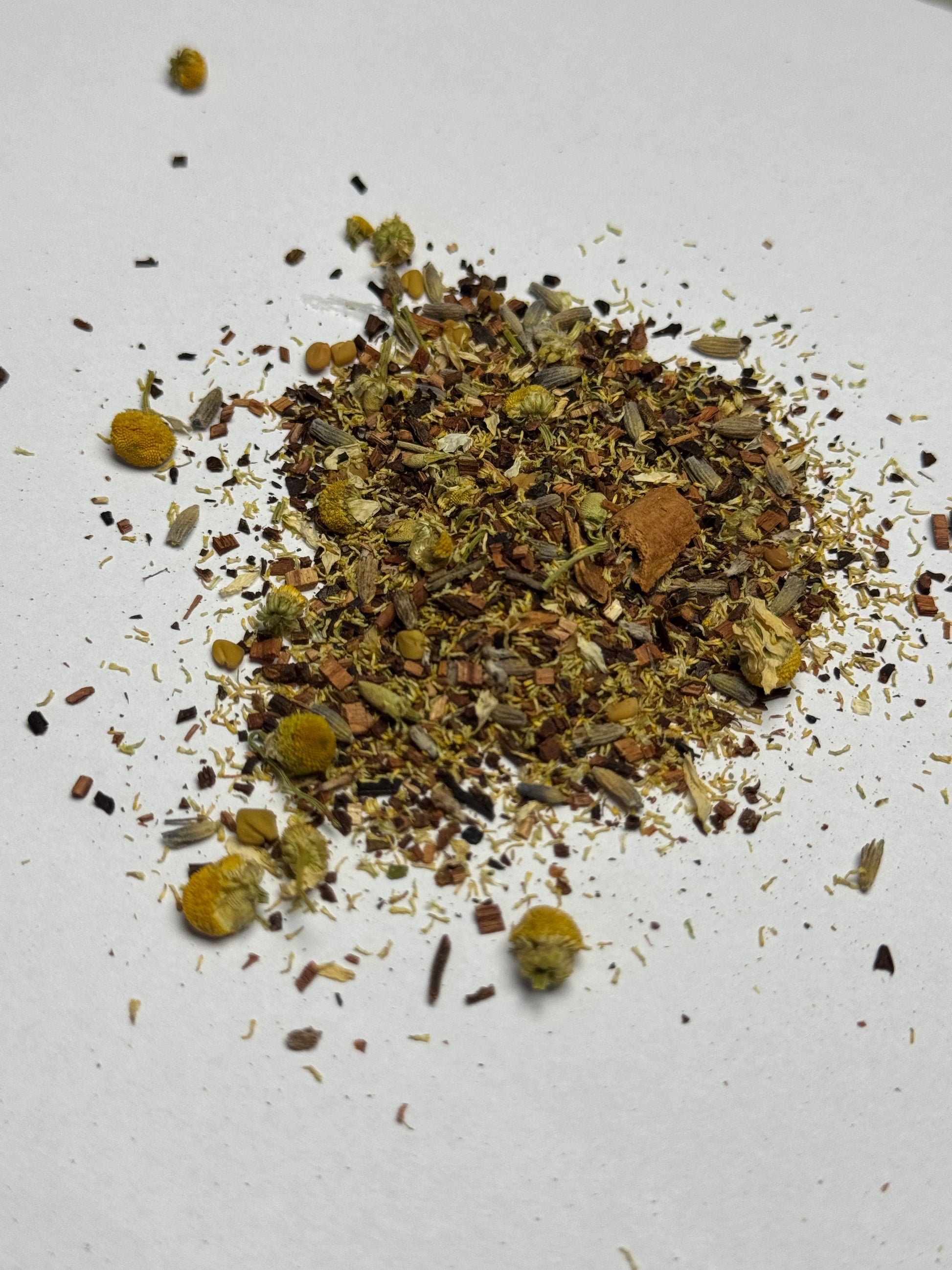 Spice blend on a white background
