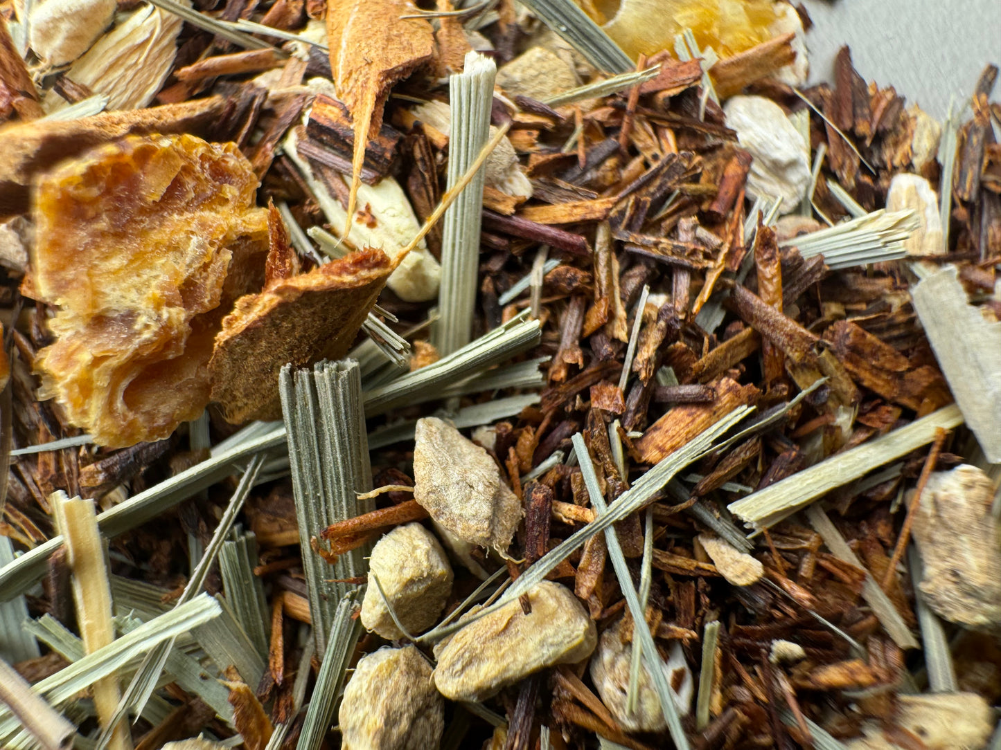 Close-up of a mix of dried herbs and plants
